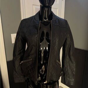 Forever 21 Black Quilted Leather Jacket